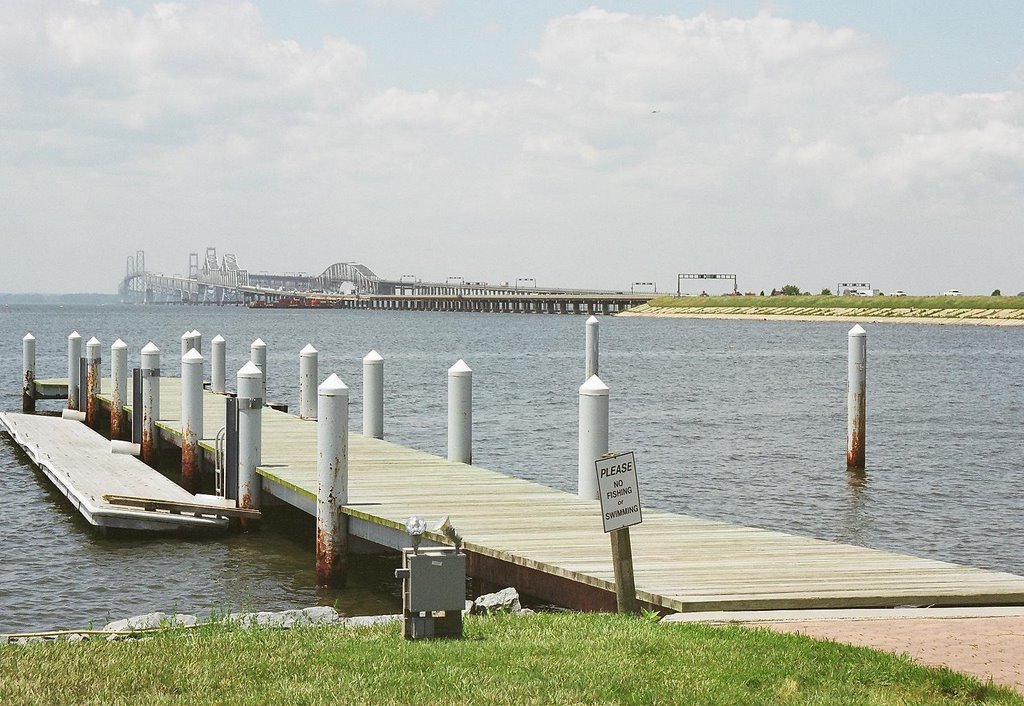 Chesapeake Bay Bridge from Stevensville 2003 by JohnHW