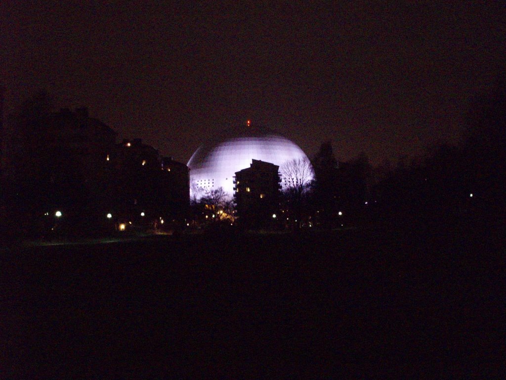 Globen at night by Wayel