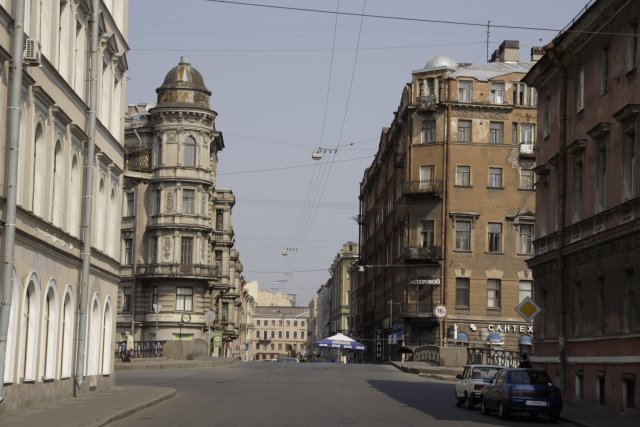 СПб. Кокушкин мост и Столярный переулок. Вид с Садовой улицы. (SPb. Kokushkin the bridge and the Joiner's /Stolyarniy/ lane. View from Sadovaya street.) by Afanasyeva Irina