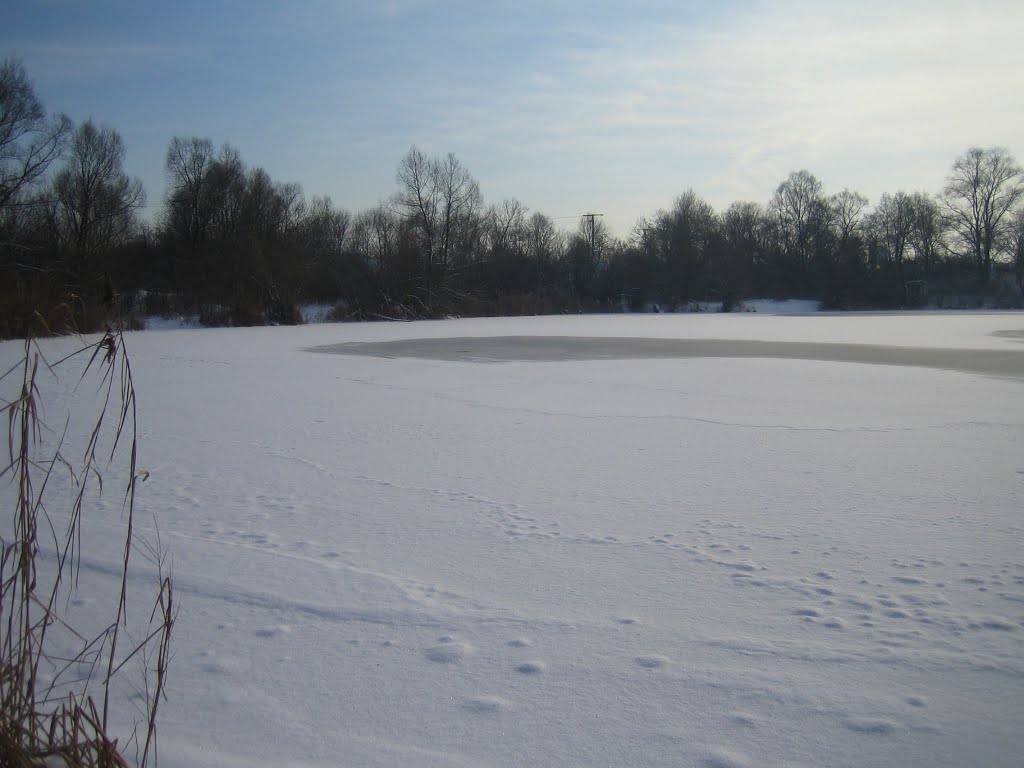 Noch nicht ganz zugefroren am 14.12.12 der Buschelbergsee by gertrud