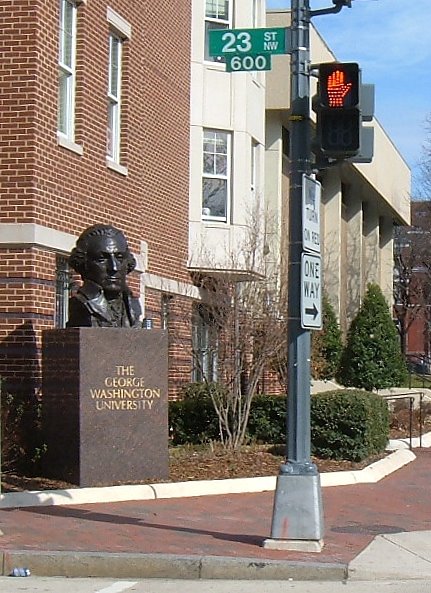 George Washington Bust at 23rd Street, NW, Washington, DC, USA by WasWoWashington