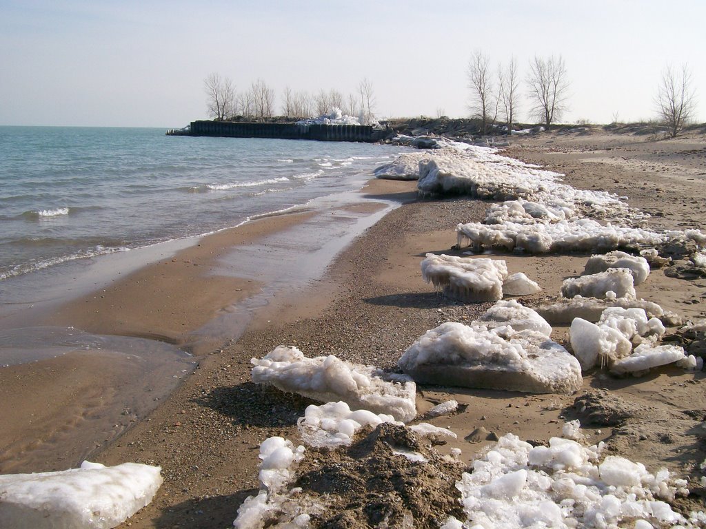 Winter at 12th Street Beach by Leskra