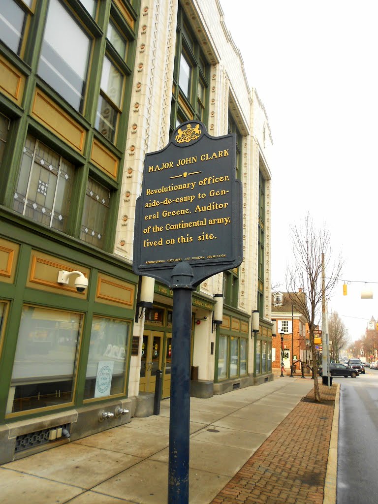 Major John Clark marker, S. Beaver St, York PA by Midnight Rider