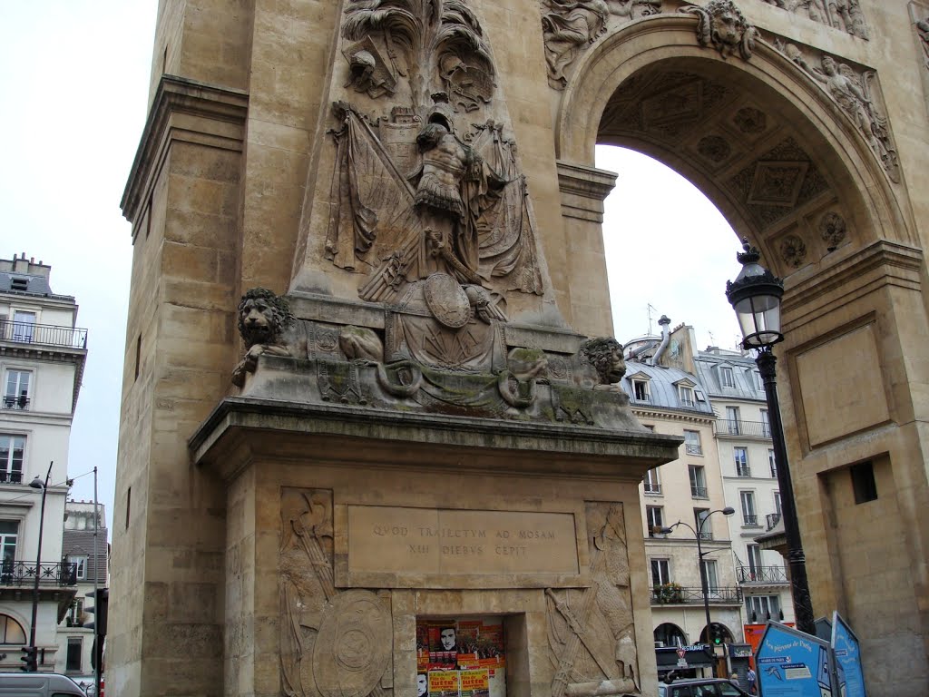 Paris - Boulevard de Bonne Nouvelle - View SW & Up on Porte Saint-Denis 1672 by François Blondel - Sculptures by Michel Anguier by txllxt