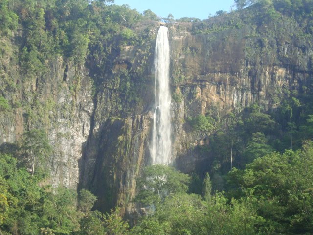 Distance View of Diyaluma Waterfall by Aruna Buddika Kannangara