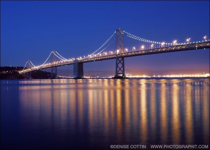 San Francisco City Lights ~ Bay Bridge by ~ Denise Cottin ~