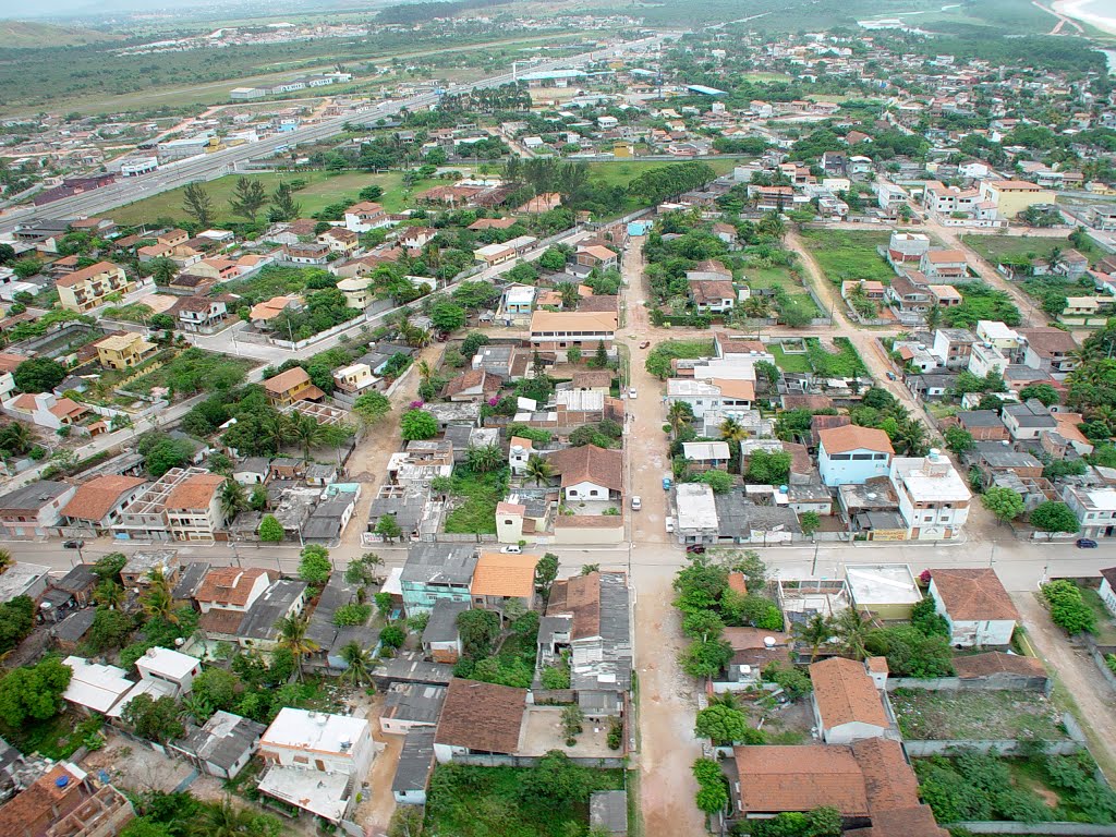 Vista aérea parcial da Barra do Jucu (outubro de 2004) by Jorge Rodrigues de Moraes