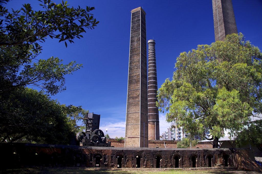 Brick Kilns with chimneys: Bricks were made here from the 1860s to 1970 by snucklepuff