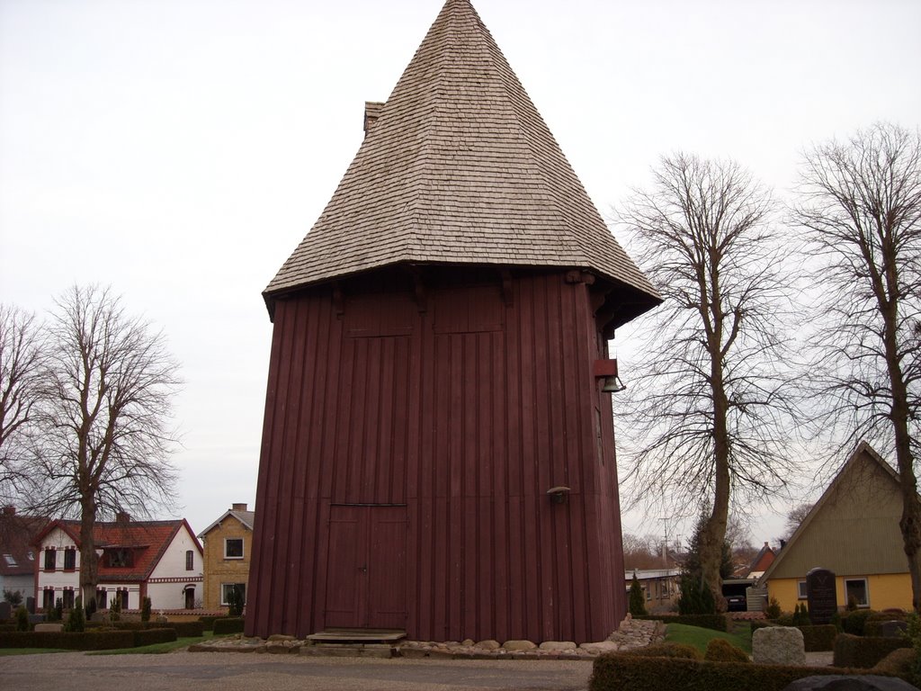 Wooden Belltower(1650) - whit out bells - now a chapel by p.w.frandsen