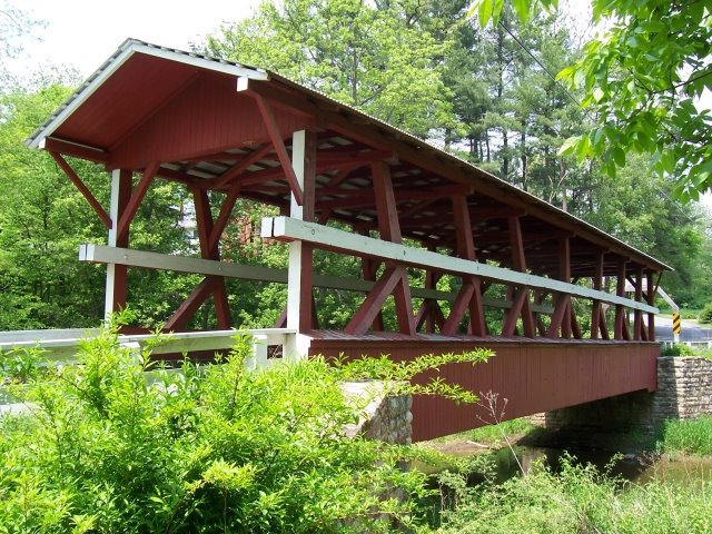 Colvin Covered Bridge (4), Schellsburg, PA 8/07 by lightmasterchip