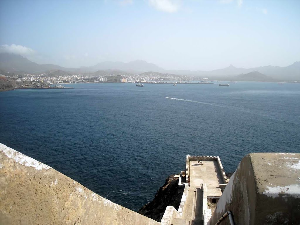 From the top of "Djeu", view of Bay of Porto Grande and Mindelo by Cabo Verde Safari - Adventure Tours