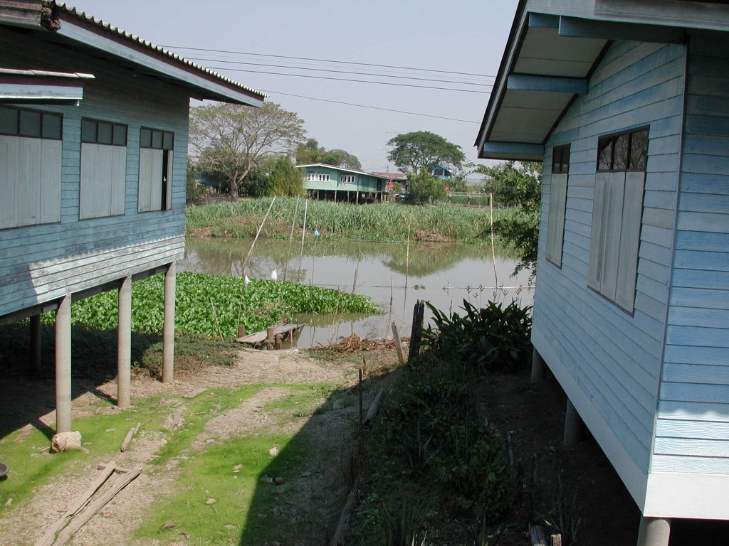 River houses just outside of Sena, Thailand by Watcharee