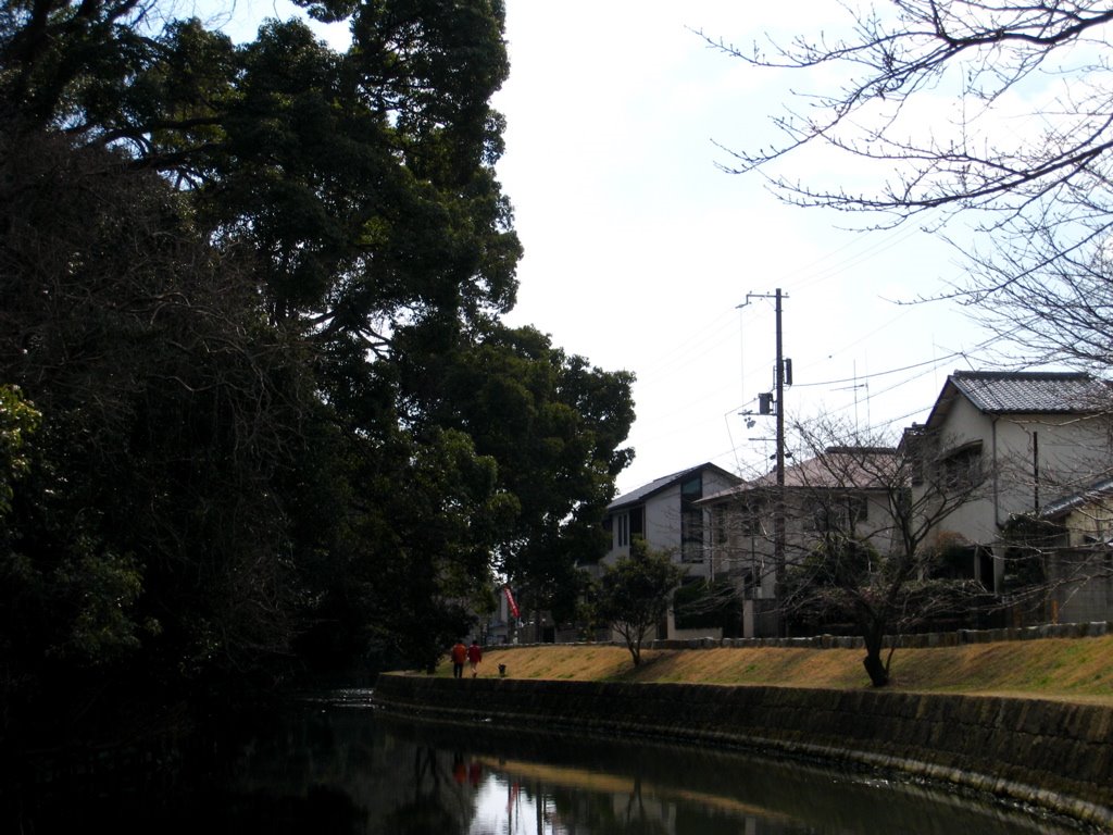 Himeji Castle's Moat by sign