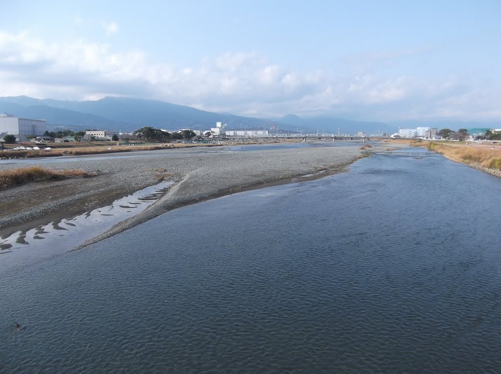 酒匂川　酒匂橋より上流方面を見る by kanto-soshu_osumi-beach