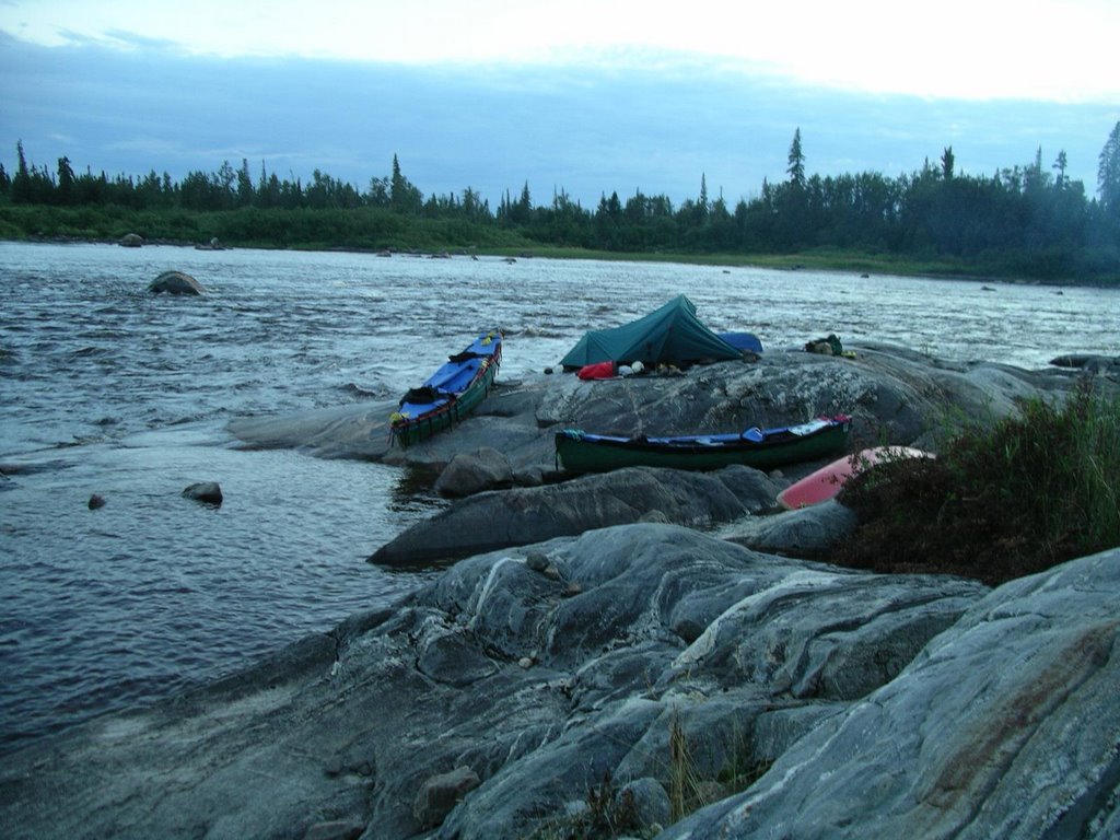 Campsite on the Broadback River by Lester Kovac