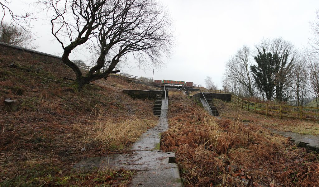 Nob End (Prestolee) locks and Meccano Bridge by DShevelan