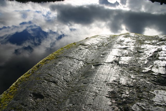 Glacial marks on rock by Bill van Ommen