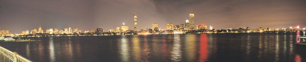 Boston Night Skyline by Syagria