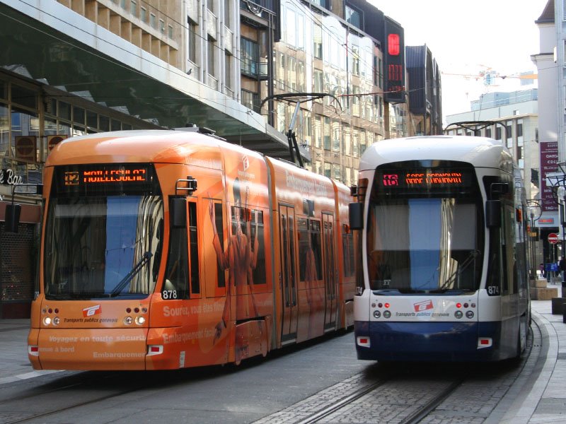 Genève, Trams dans les Rues-Basses by stormo66