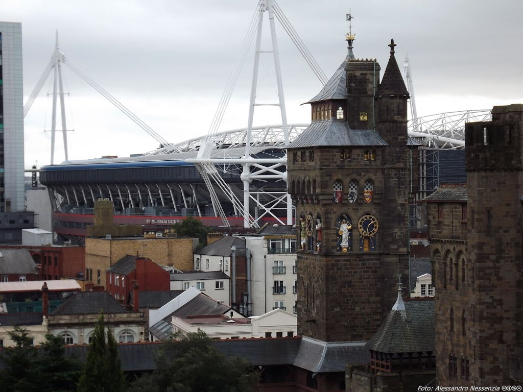 Cardiff - Castle & Stadium by Alessandro Nessenzia