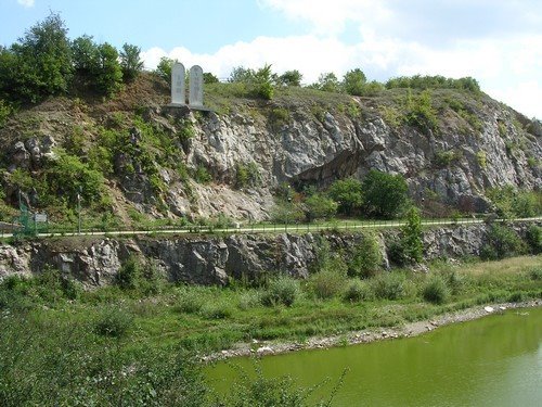 Kadzielnia Resserve - view of the tablets of Moses the 10 commandments by ceresina