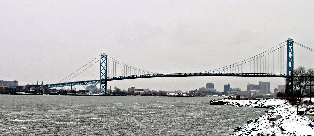 Ambassador Bridge. Detroit River. Build in 1929. by Dan A Cetinic