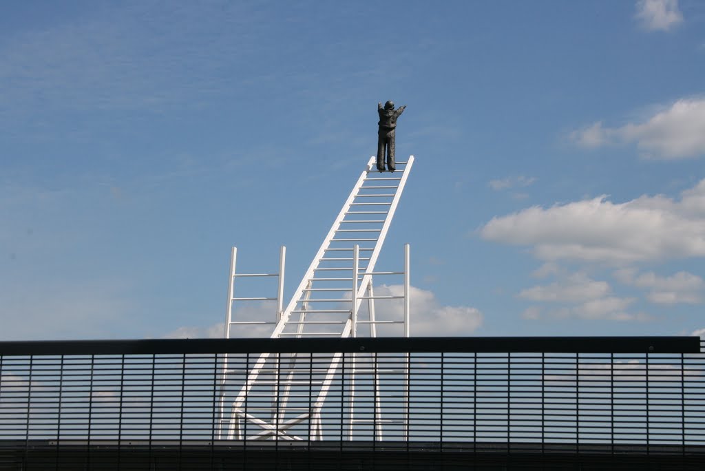 Statue on the roof of a psychiatric clinic Amsterdam by Carl030nl