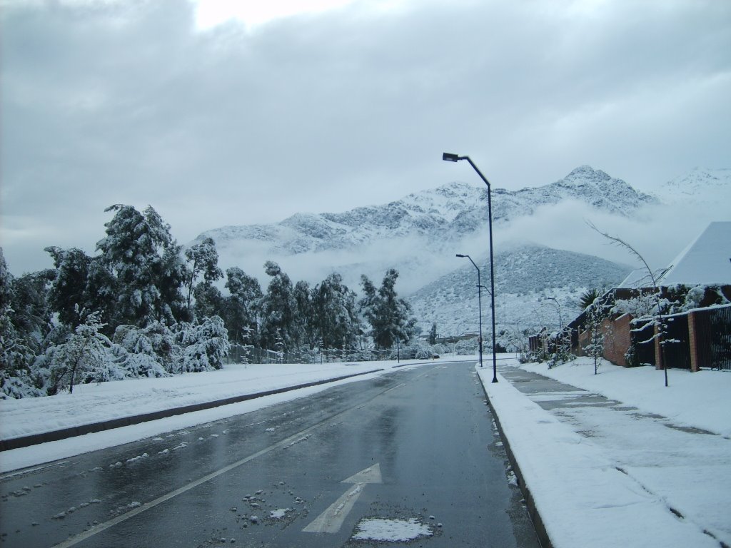 Nieve en Jardines de Las Pircas by Nicolás Pimentel