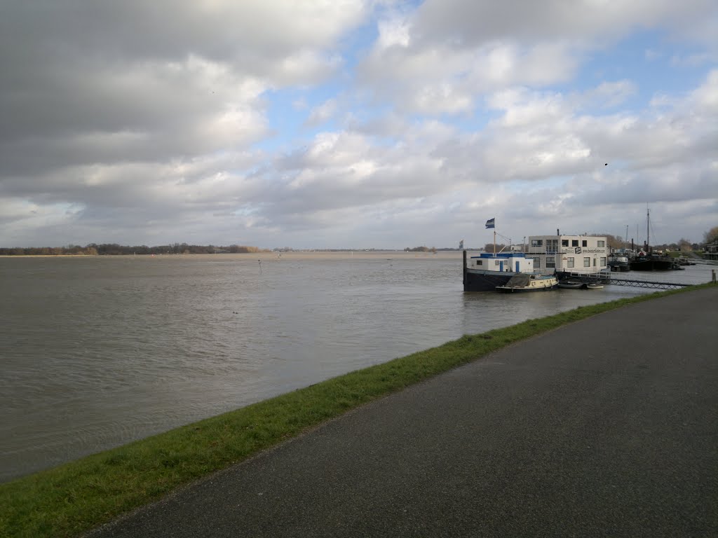 Rising waterlevel River Waal by iemroos