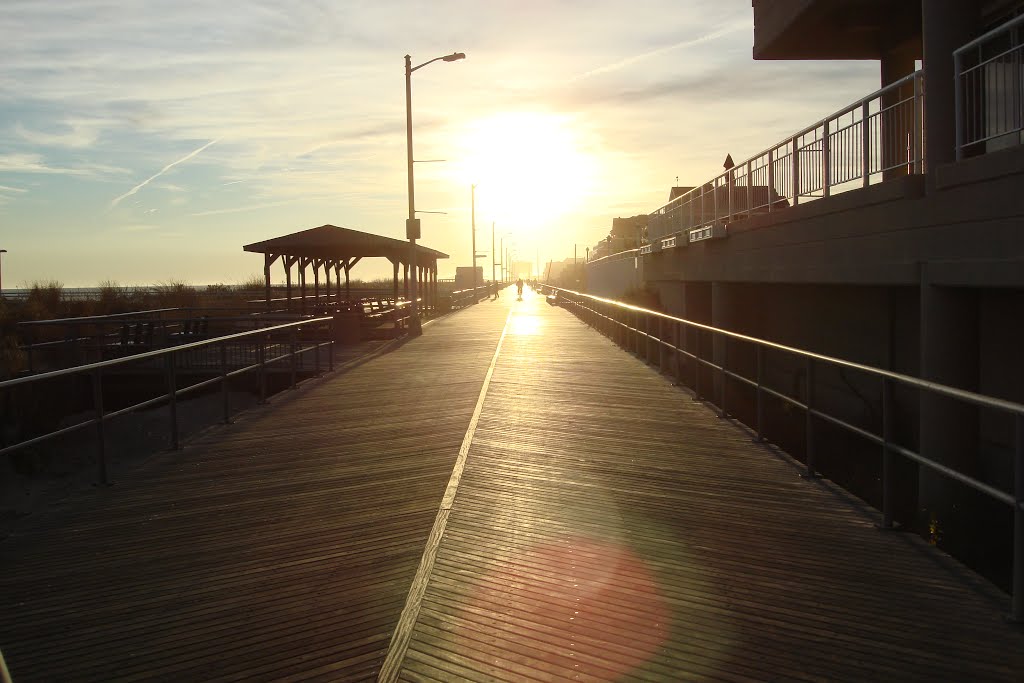 Boardwalk at sunset by PhillyFaninMargate