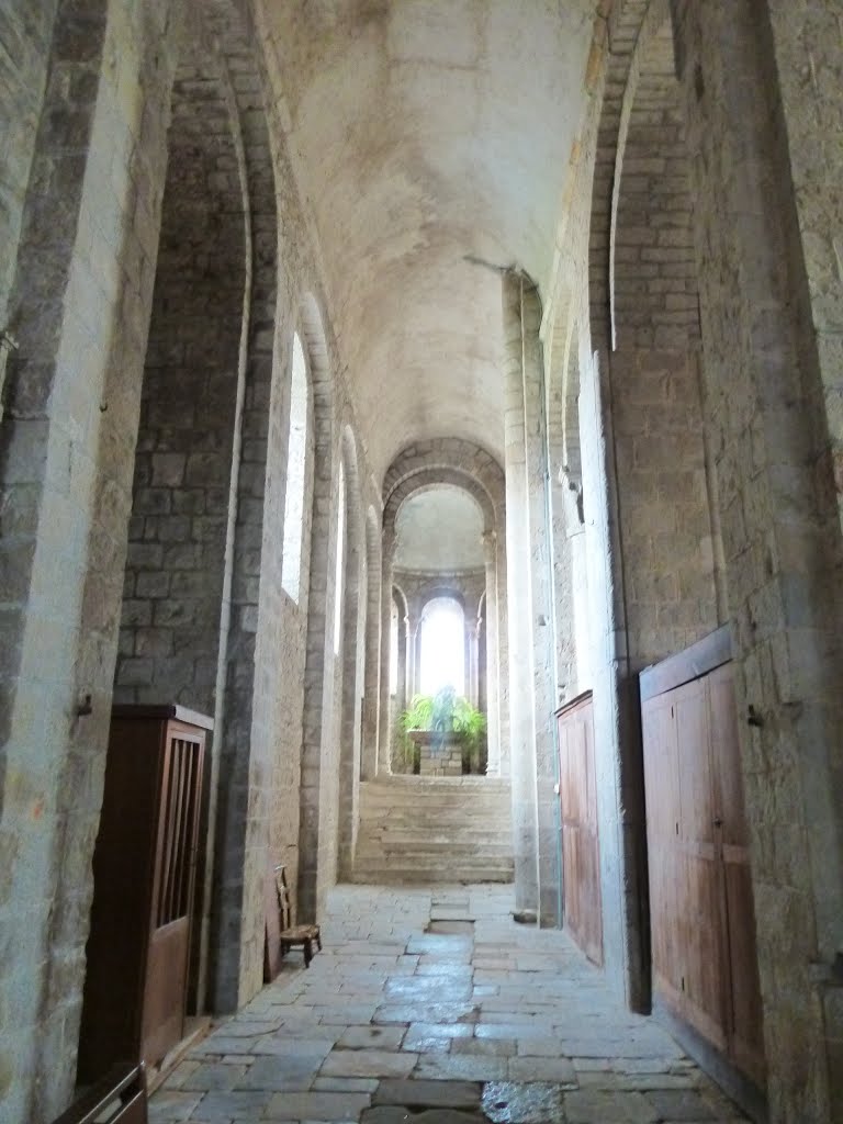 Aisle at the Basilca in Varen - natural light by Kevin J. Norman