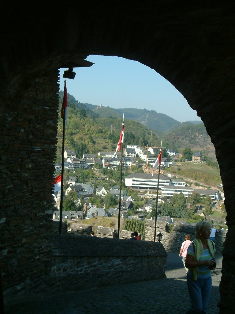 Looking back throught Entrance Gate to Cochem Castle, Cochem, Germany by Ken Rowell