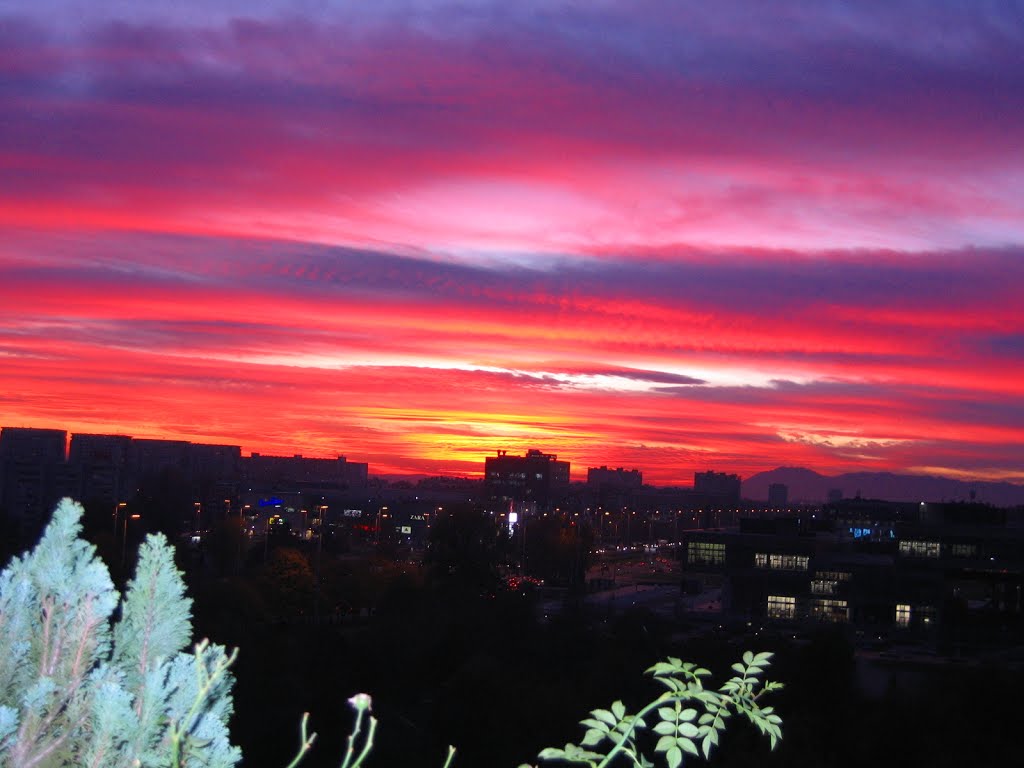 Zagreb and around 8 (Crazy colored sunset) by Miroslav Komar