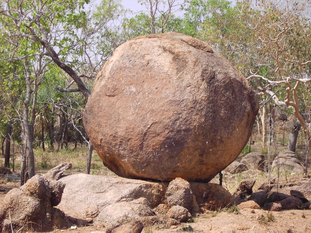 Granite Boulder (in the shape of a marble) by Manuel Haag