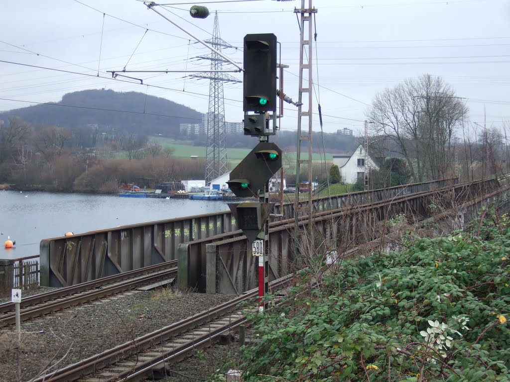 Blocksignal 580 mit Einfahrvorsignal Vorhalle by Hurrug