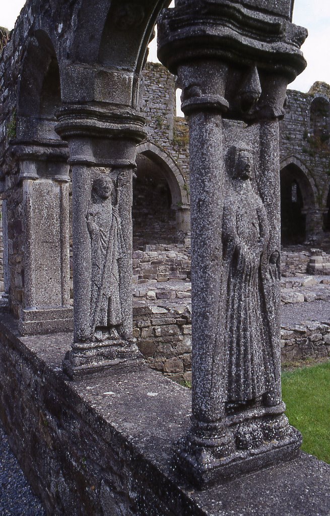 Sculpture at cloister of Jerpoint Abbey,Ireland by Klaus Kobold