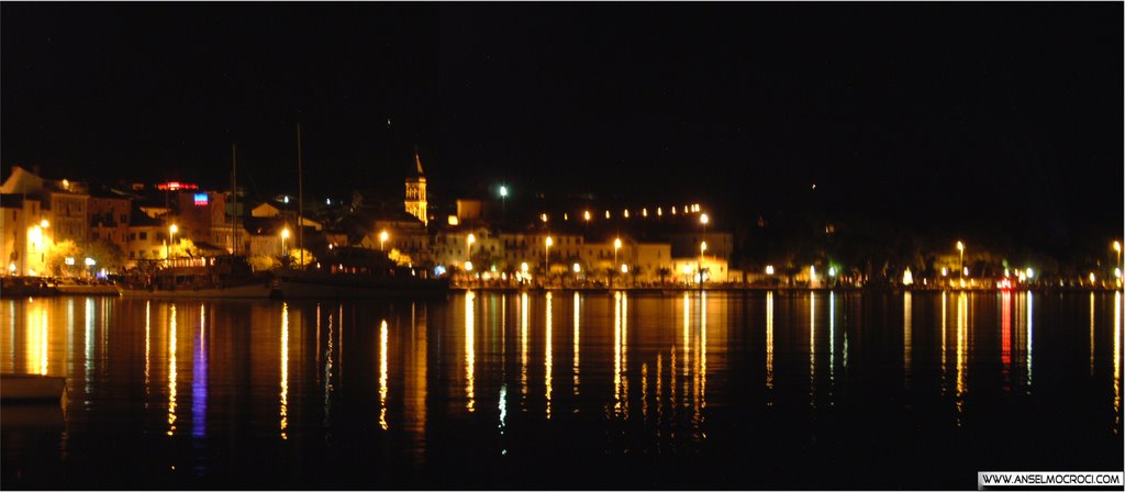 Croatia Makarska by night by Anselmo Croci