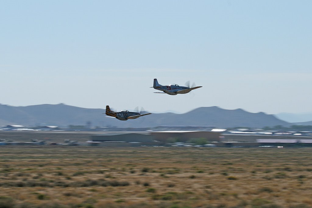 Mustangs on the deck Reno 2007 by warbirdfotos