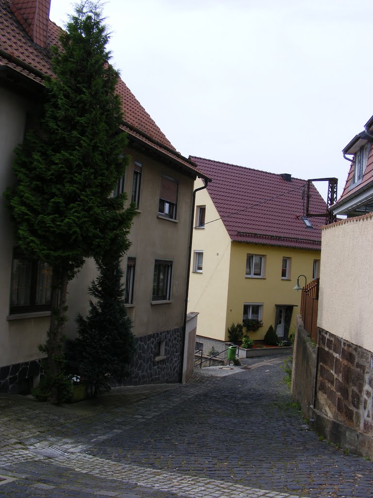 Thüringen Mihla, Hinter der Kirche, Blick zurück by velthurvik