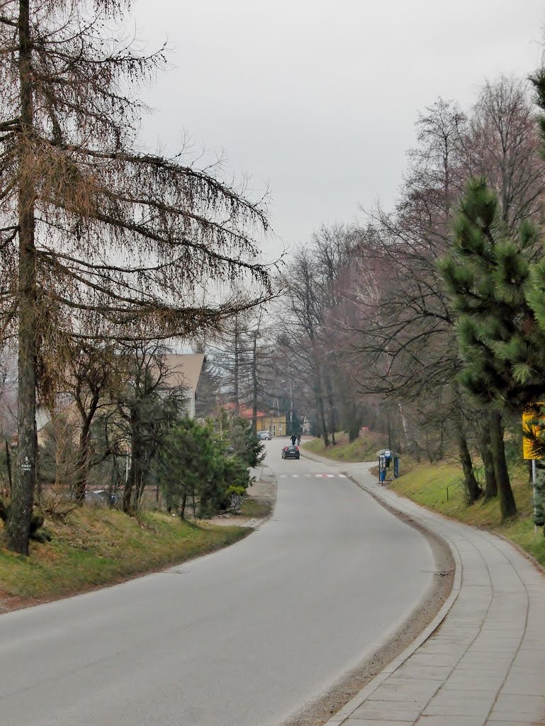 Libertów - St. John Paul II street near the parish church of St. brother Albert by wuhazet