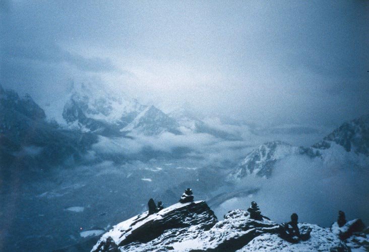 Summit of Gokyo Ri in a snowstorm, October 25, 1996 by Ryan Kelly