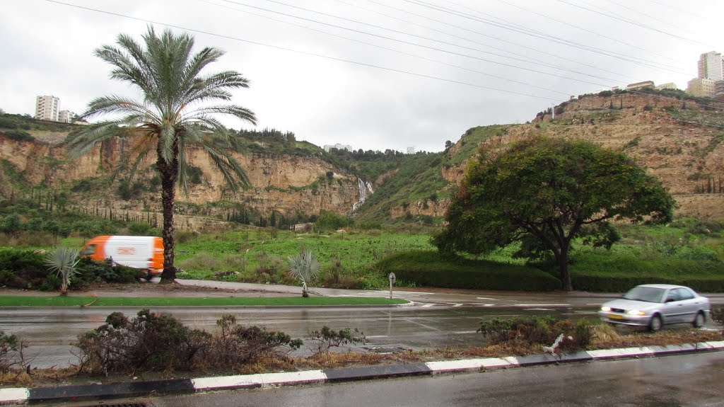 Nesher, Old Nesher Quarry During a flood 6, Israel by Kobi Zilberstein