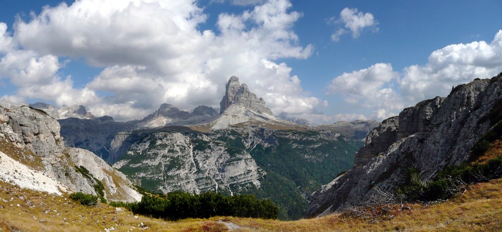 View of the Drei Zinnen from Monte Piana by Volker Schmidt