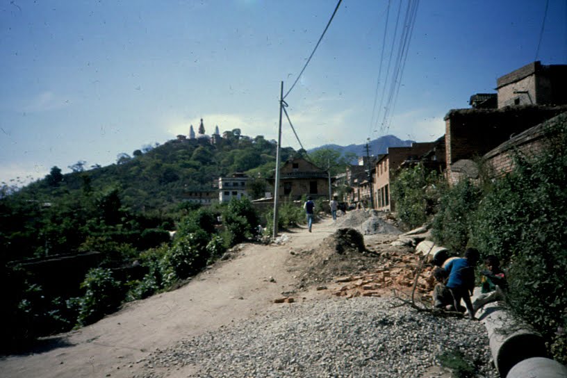 A Road to Swayambhu, Kathmandu 1993 by Marco Carnelli