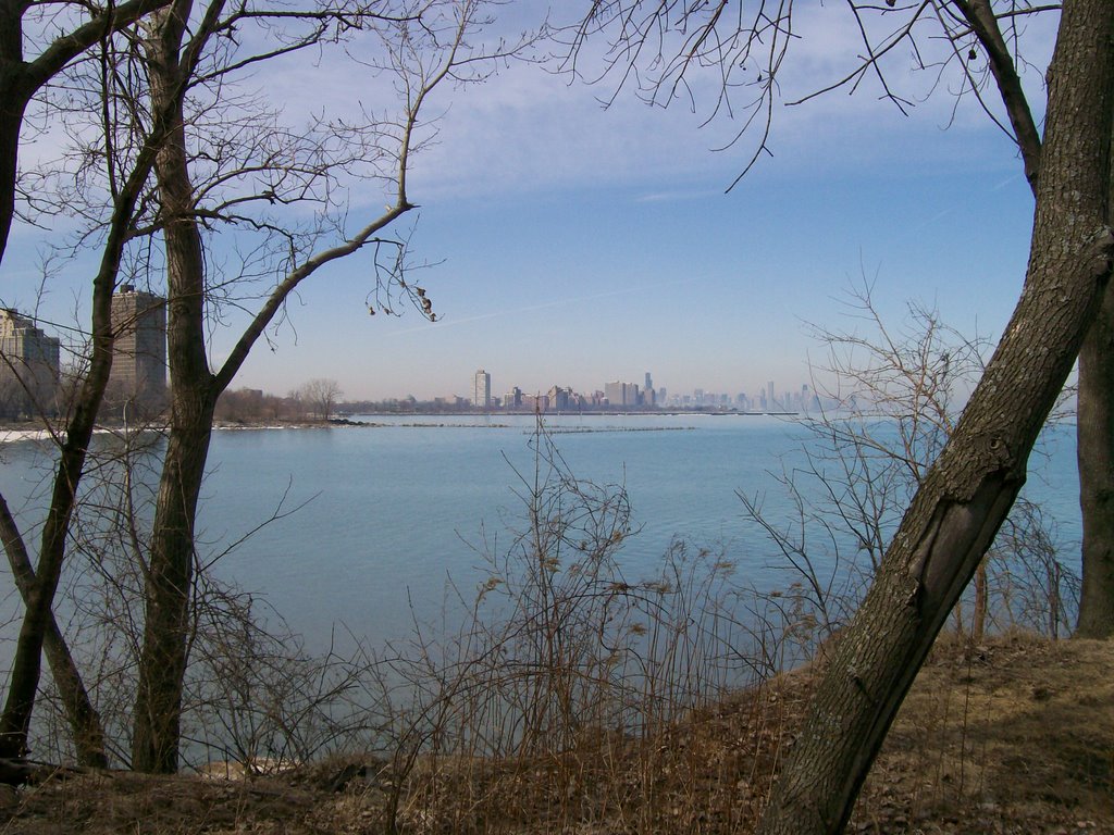 Chicago skyline from South Shore by Leskra