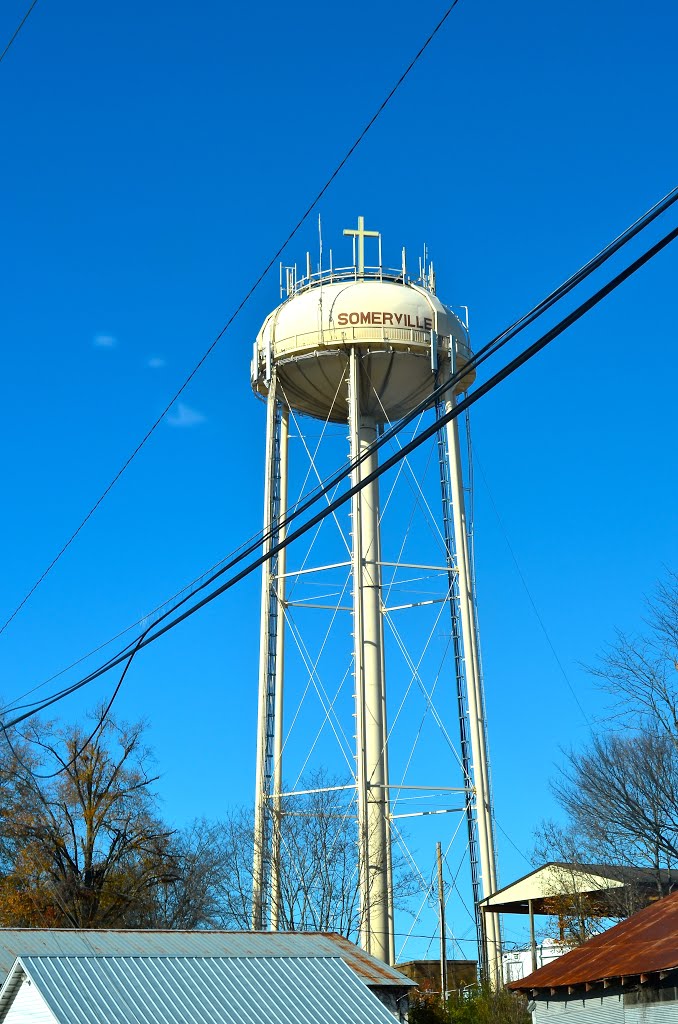 Water tower in Somerville, TN by Buddy Rogers