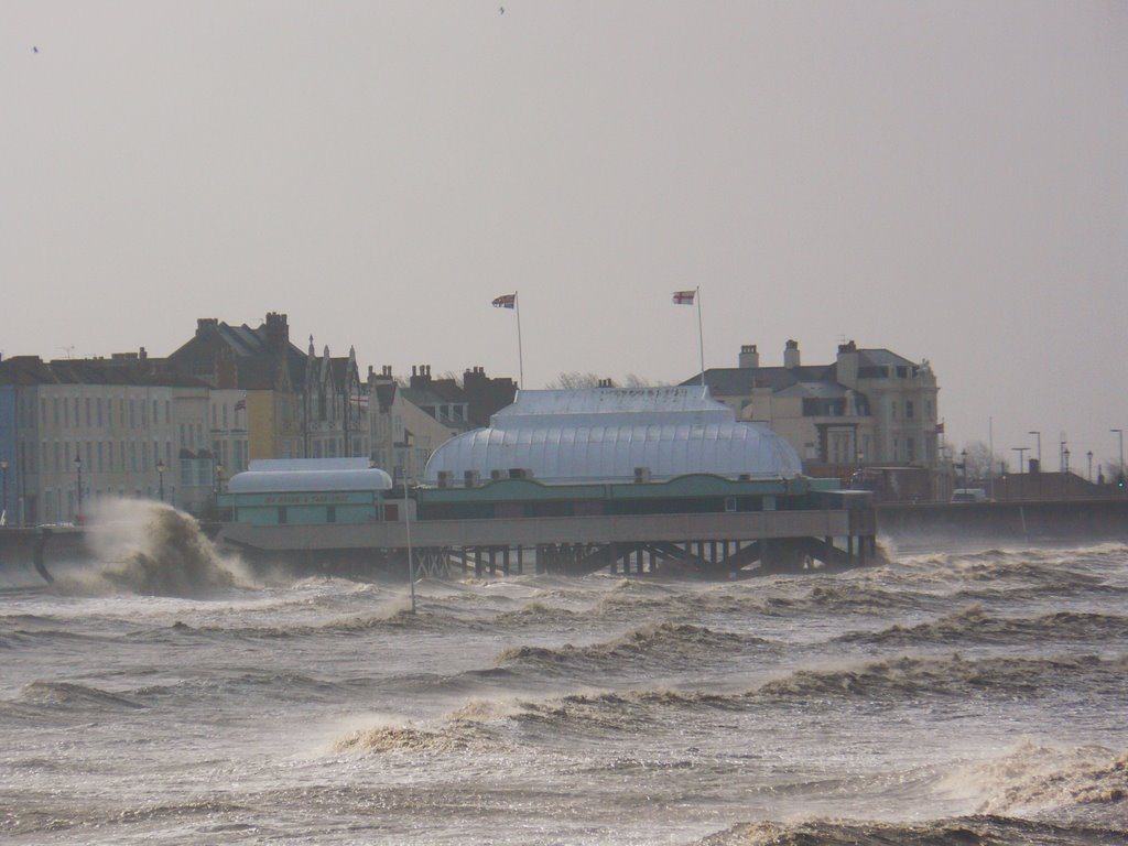 Stormy High Tide at Burnham (ii)! - March 2008 by Mike Stuckey