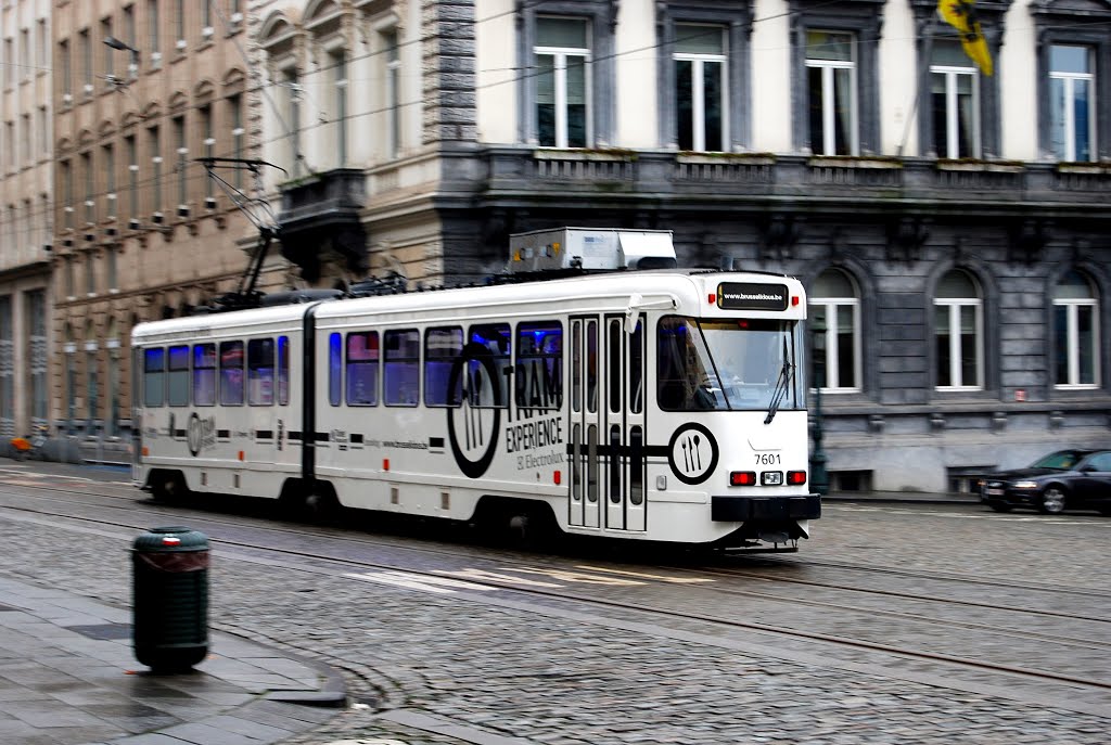 Tram 'Brusselicious' and a litter bin. (Please look carefully!) by Peter_private_box