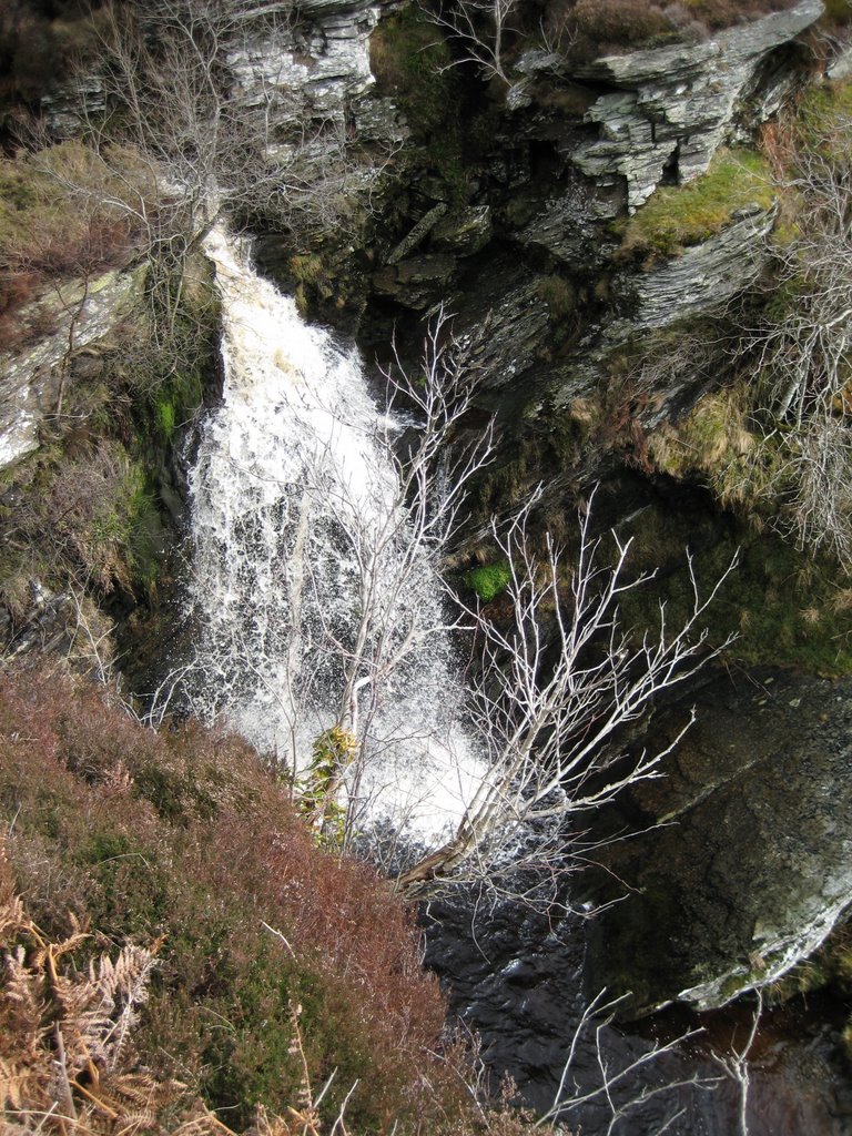 Waterfalls near the source of Afon Ceiriog by Tony Spendel