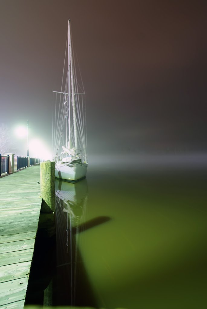 Sail boat parked at the pier by digidreamgrafix